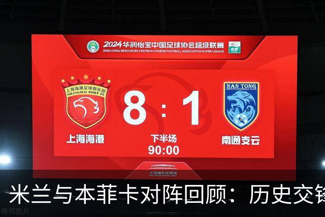 米兰与本菲卡对阵回顾：历史交锋保持不败